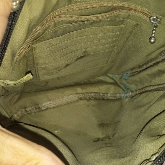 🖤 Baggallini Beijing Black Nylon Crossbody Messenger Travel Bag Cheetah Print - Picture 7 of 8